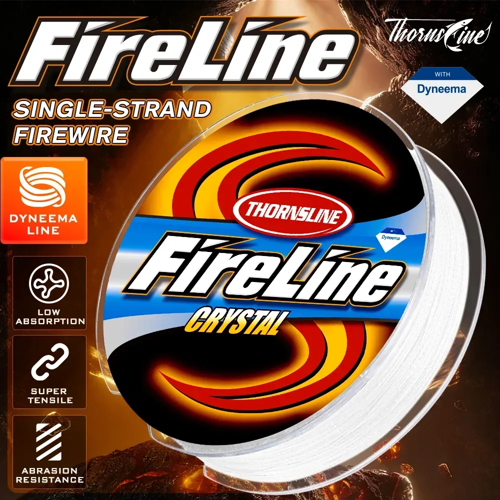 Thornsline Fireline Micro Fused Braid Line Einzelstrang 100M 200M 300M 500M Glatte, dünne, abriebfeste Eisfischschnur