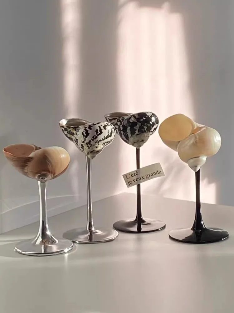 Nordic Handgemachte Natürliche Muschel Shell Wein Glas Kreative Party Trinken Set Damen Nische Champagner Gläser Bar High-end-utensilien