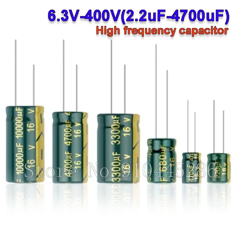 10V 16V 25V 35V 50V 400V Ibuw Hochfrequenz-Aluminiumkondensator mit niedrigem ESR 100UF 220UF 330UF 470UF 680UF 1000UF 2200UF 3300UF