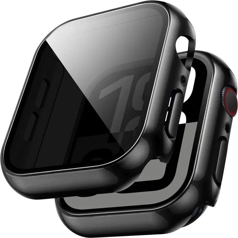 Glas+Schutzhülle für Apple Watch Gehäuse 46mm 44mm 40mm 41mm 45mm 49mm 42mm Displayschutz iWatch Serie Ultra 9 8 7 6 SE 5 10 42/46mm