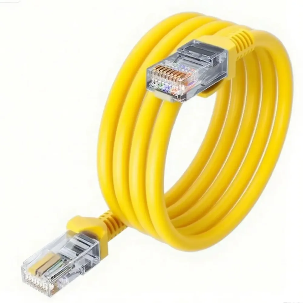 UTP Cat6 Ethernet-Patchkabel mit RJ45-Stecker, gelb, geeignet für Router, 2 m, 3 m, 10 m