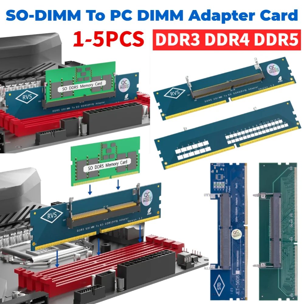 Laptop SO DDR5 RAM zu Desktop DDR5 U-DIMM Adapter DDR5 Speicher Karte Konverter DDR3 DDR4 Laptop zu Desktop SO-DIMM zu PC DIMM Karte