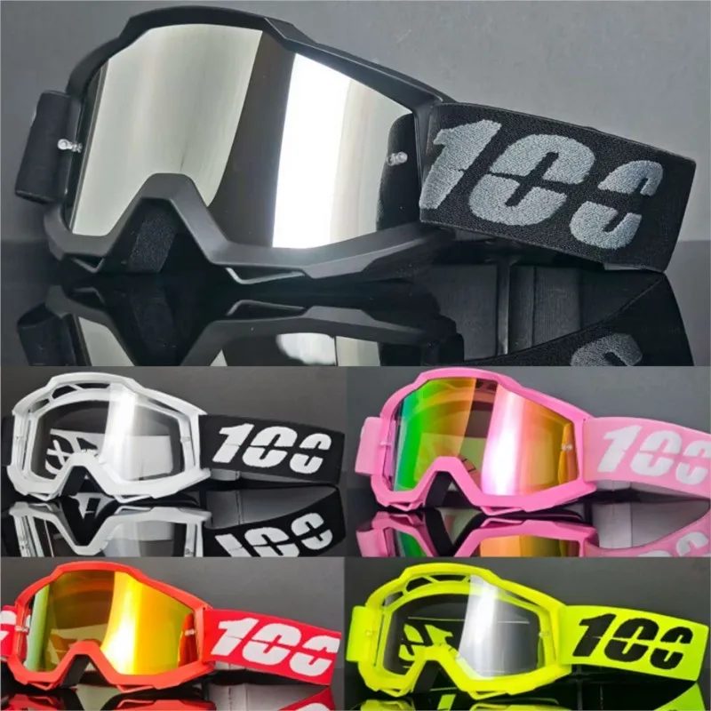Langlebige Motorrad-Rennbrille Klare PC-Linse Winddichte Offroad-Motorradbrille