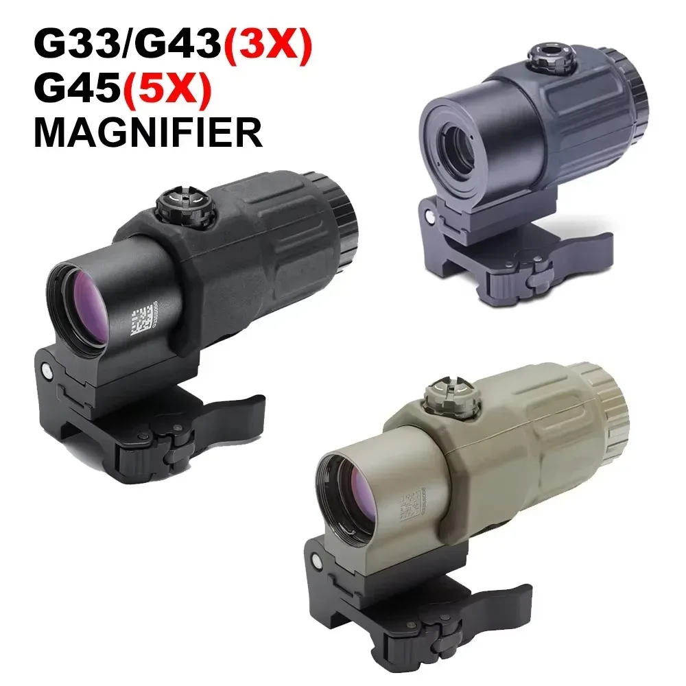 G33 G43 G45 Visier mit fester 3X 5X Vergrößerung und seitlichem Schnellverschluss QD-Halterung für die Jagd