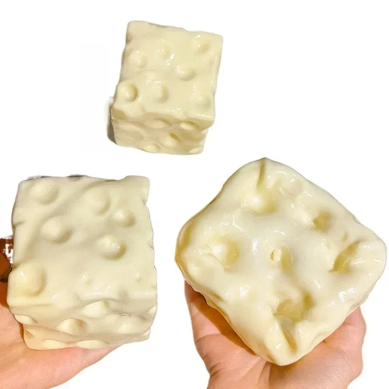 6CM Simulationskäse Squishy Stressabbau-Spielzeug, langsam aufsteigend, formbar, riesiges sensorisches Anti-Stress-Spielzeug, Weihnachtsgeschenk, Faultier