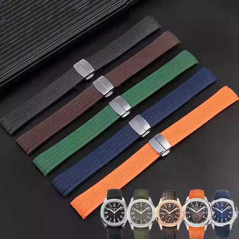 PP-Kautschukarmband für Patek Philippe Grenade AQUANAUT Serie 5167A/5168G Uhrenarmband-Zubehör 19 mm 21 mm