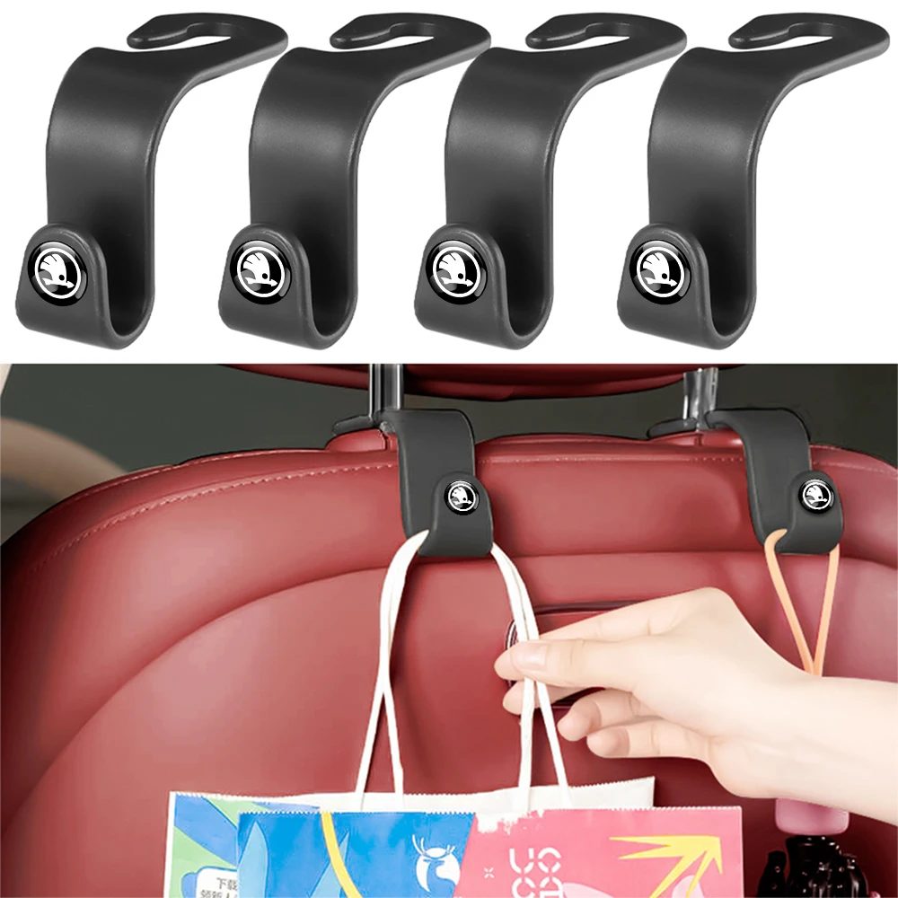 Auto Sitz Zurück Haken Multi-funktionale Hängen Hange Halter Auto Zubehör Für Skoda VII S Schnelle Fabia Octavia Yeti Superb Kamiq