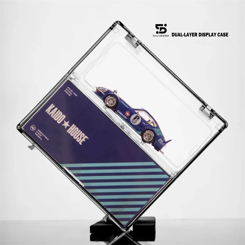 Premium 1/64 Dual-Layer Acryl-Modellauto-Vitrine ? transparente Schutzbox für die Diecast Car Collection, Geschenkbox (ohne Auto)