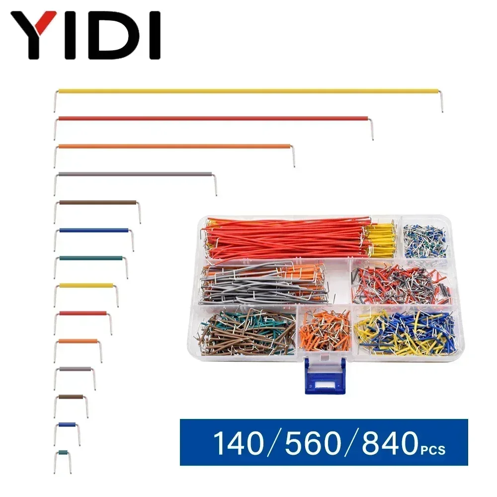 140/560/840 stücke Elektronische Diy Brot Platine Jump Draht Test U Form Solderless Prototyp PCB Breadboard Jumper kabel Kit
