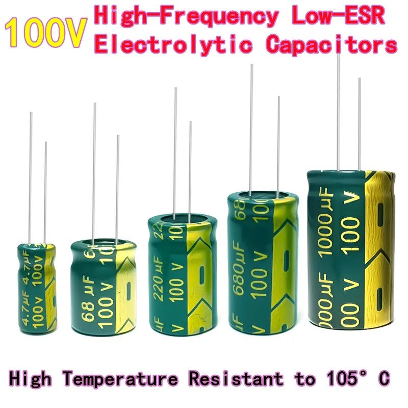 5-20PCS 100V Hochfrequenz-Elektrolytkondensatoren mit niedrigem ESR 100V 10uf/22/33/47/100/150/220/330/470/680/1000/2200?F 100V4,7UF