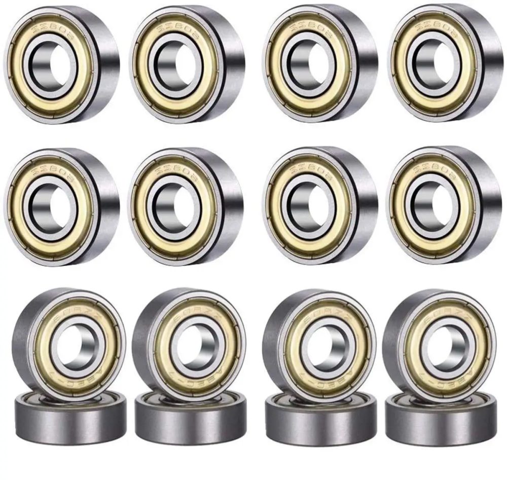 10 Stück 608 ZZ 608RS Kugellager 608ZZ Metall doppelt geschirmte Miniatur-Rillen-Skateboard-Kugellager 8 mm x 22 mm x 7 mm