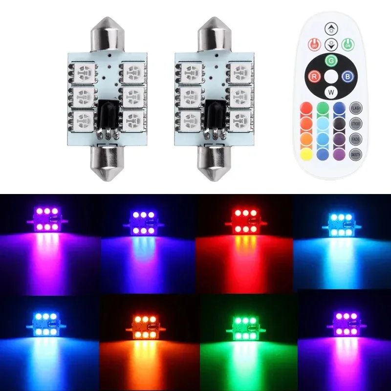 RGB C5W C10W LED Festoon 31mm 36mm 39mm 41mm LED-Innenbeleuchtung RGB-Ambientelicht Dachbeleuchtung Leselampen Auto-Signalleuchte