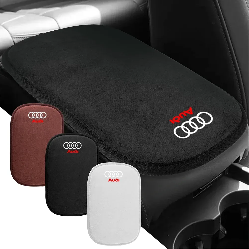Wildleder-Auto-Armlehnenpolster, Schutzmatte für Armlehnenbox, Zubehör für Audi Sline A1 A2 A3 TT A4 B8 A5 A6 A7 A8 8P Q3 Q5 Q7