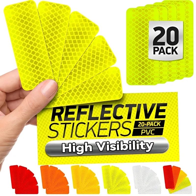 Helm Auto Sicherheit Warnung Reflektierende Aufkleber Wasserdichte PVC Hohe Sichtbarkeit Warnstreifen Nacht Sicherheit Rahmen Reflektor Aufkleber