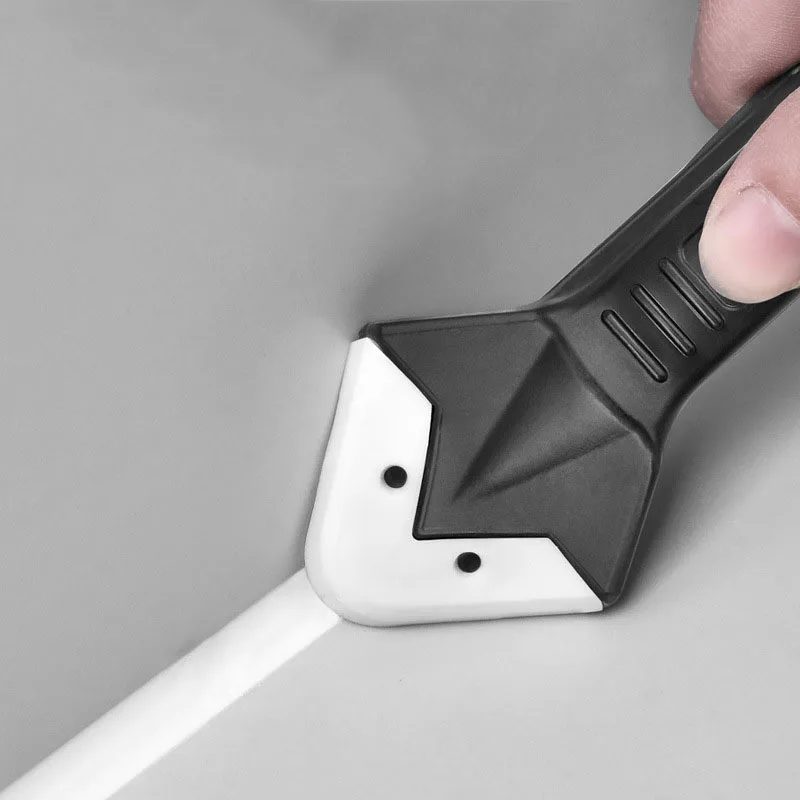 Kartuschenwerkzeug aus Silikon |   5-in-1-Werkzeug zum Endbearbeiten von Dichtmitteln |   Dichtungsentferner, Glaskleber, Winkelschaber für Badezimmer, Küche, Boden
