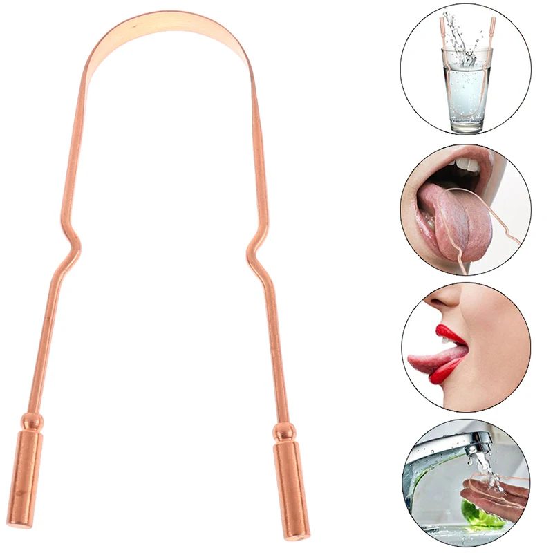 1 Pc Reinem Kupfer Zunge Schaber Oral Reiniger Pinsel Frische Reinigung Hygiene Für Männer Und Frauen Hohe Qualität Zunge schaber 3 Stile