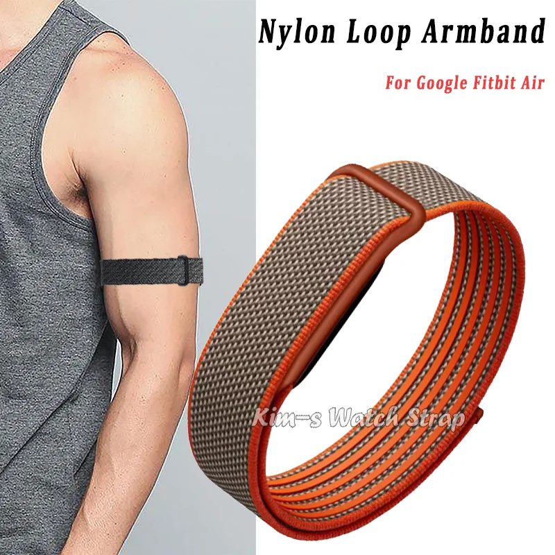 Das neue gewebte Nylon-Bizeps-Armband als Ersatzband für Google Fitbit Air Sport Fitness Tracker, verstellbares Armband-Zubehör