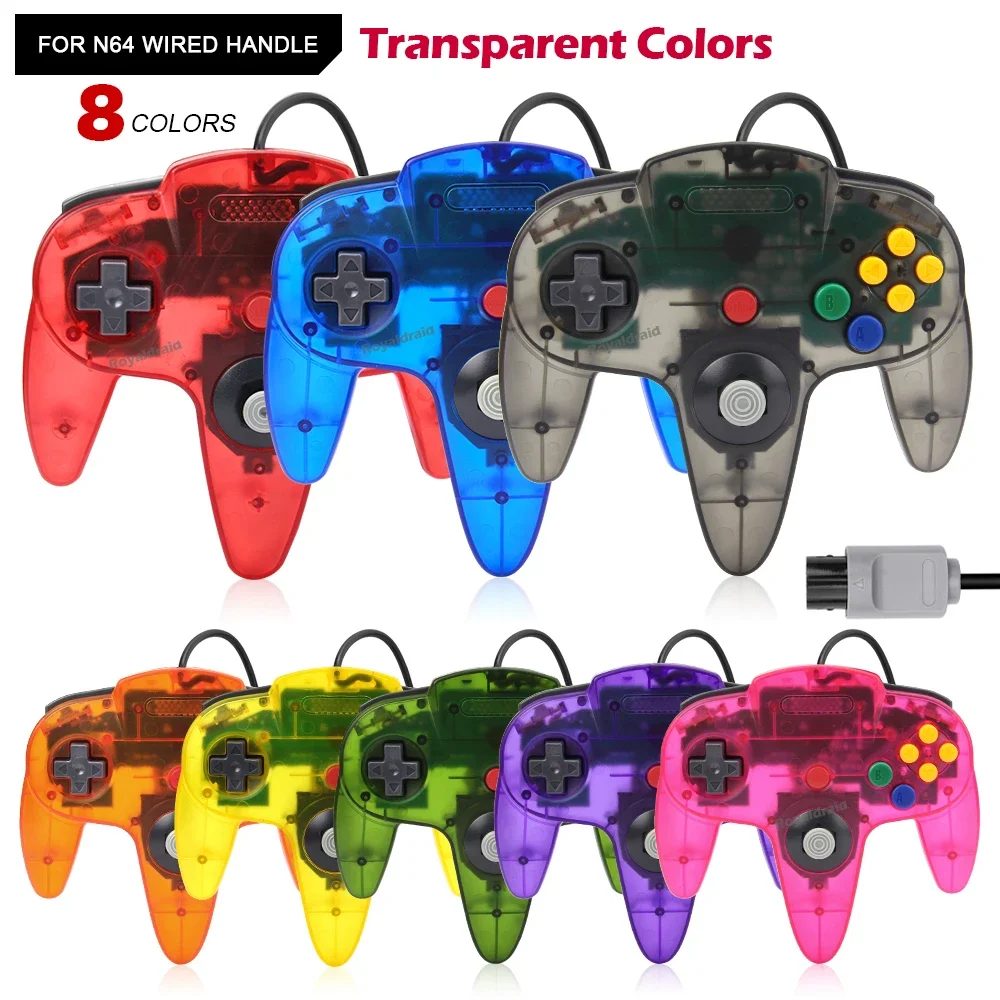 8 farben Wired Gamepad Für N64 Konsole Joypad Steuerung für N64 Klassische Joystick Retro Spielkonsole Gamepad Zubehör