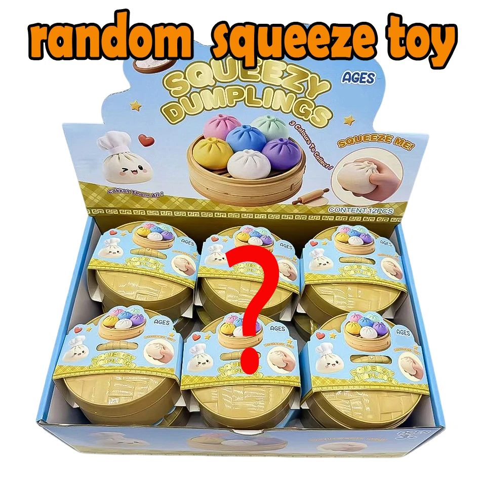 Blind Box Bunte Simulierte Knödel-Squishies zur Entspannung, Angstlinderung, Stressabbau und Stimmungsverbesserung, Rebound-Quetschspielzeug
