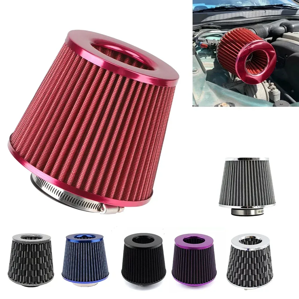 76mm 3 Zoll Auto Luftfilter Entlüftung filter High Flow Ansaug kit Mesh Kegel Motors chutz Ersatz Auto Zubehör Universal