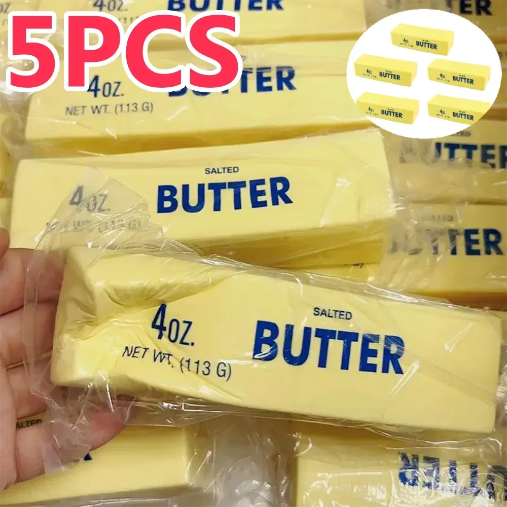 5/1 Stück Quetschbares Elastisches Butter-Stick Fidget-Spielzeug Käse Stressabbau-Spiel Entspannungs-Scherzartikel Quetschspielzeug zur Angstlinderung