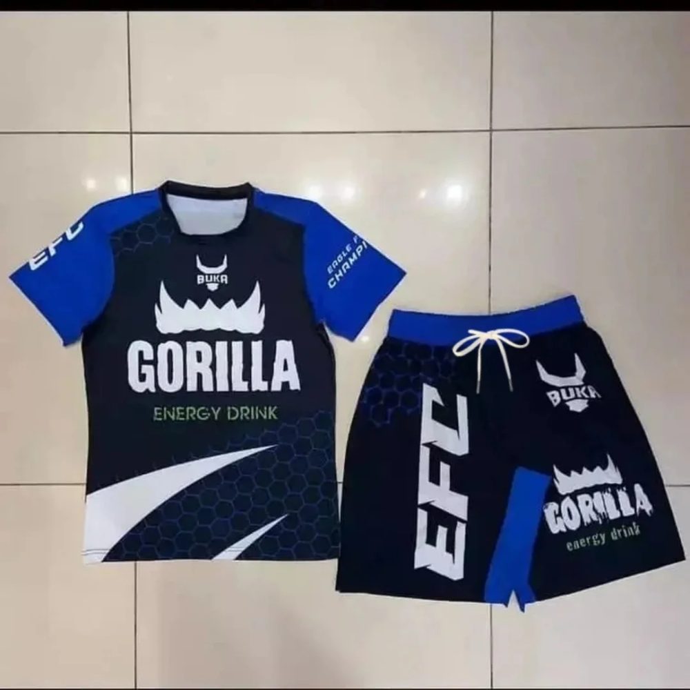 2026 Neuer Jiu-Jitsu-Sportanzug für Herren: Rot/Blau gemustertes T-Shirt und Shorts, schnelltrocknend, BJJ-Trainingsanzug für Erwachsene/Kinder
