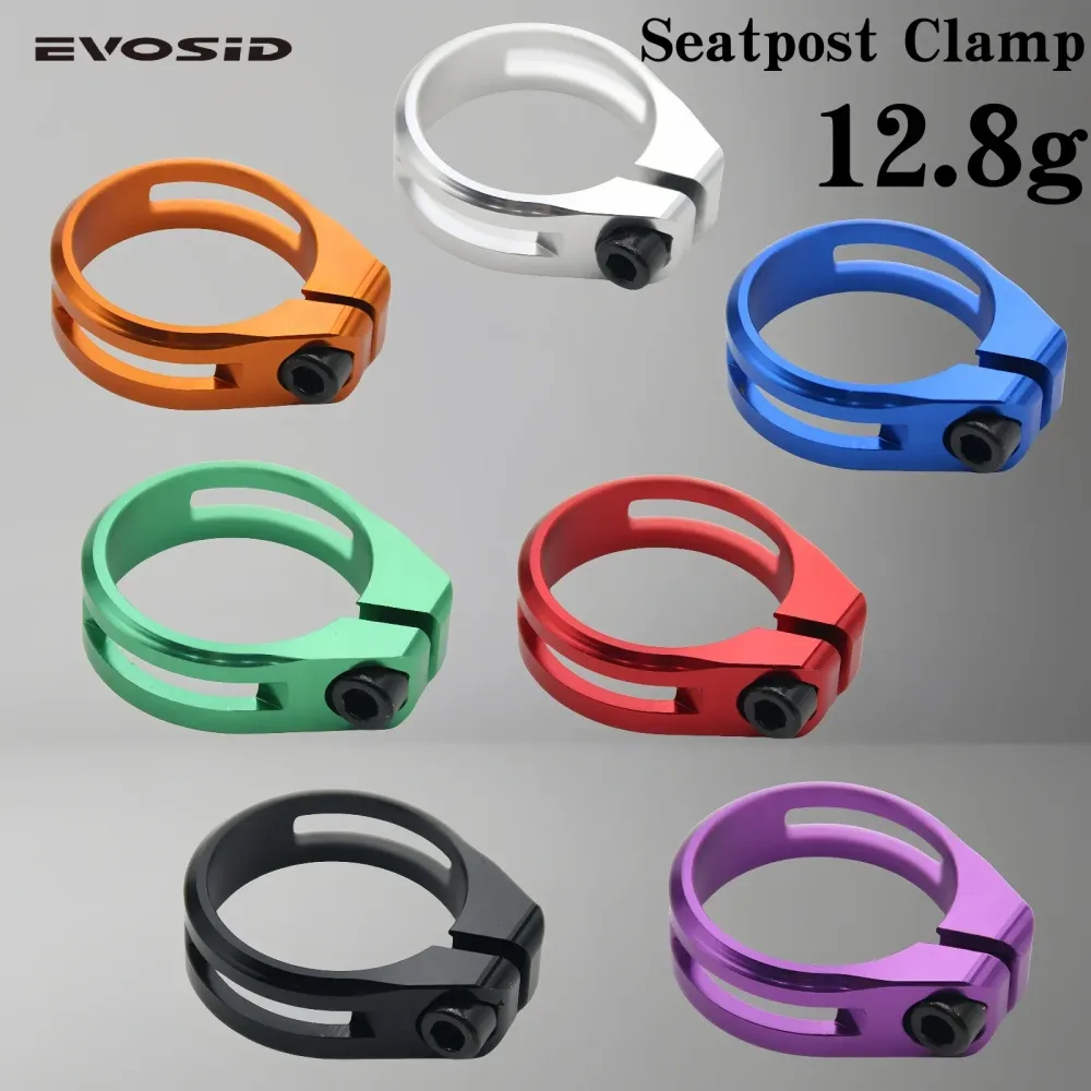 EVOSID Ultraleichte 12,8 g Fahrrad-Sattelstützenklemmen 31,8 mm MTB-Fahrrad-Sattelstützenklemme 34,9 mm Rennrad-Sattelrohr Fahrradzubehör