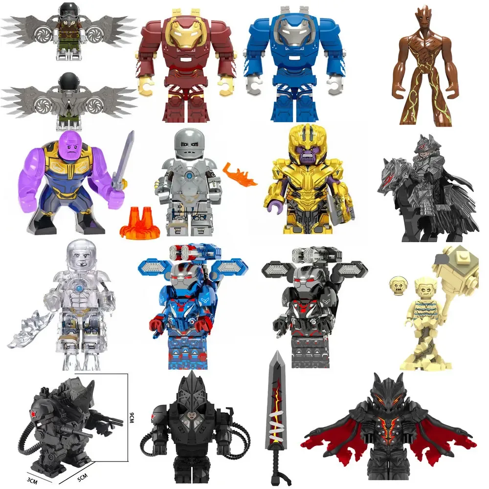 Meistverkaufte Kinder-Anime-Figuren Helden-Bausteine Kindergeschenk Montage-Spielzeug Modell Mini-Filmfiguren Figurinen-Bausteine