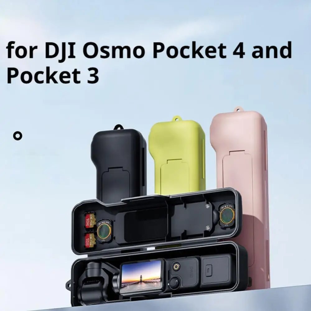 Vollständig abdeckende Flip-Hülle für DJI Osmo Pocket 4 3, stoßfeste Schutzhülle mit integrierter Filteraufbewahrungsbox, Pocket 4 Zubehör