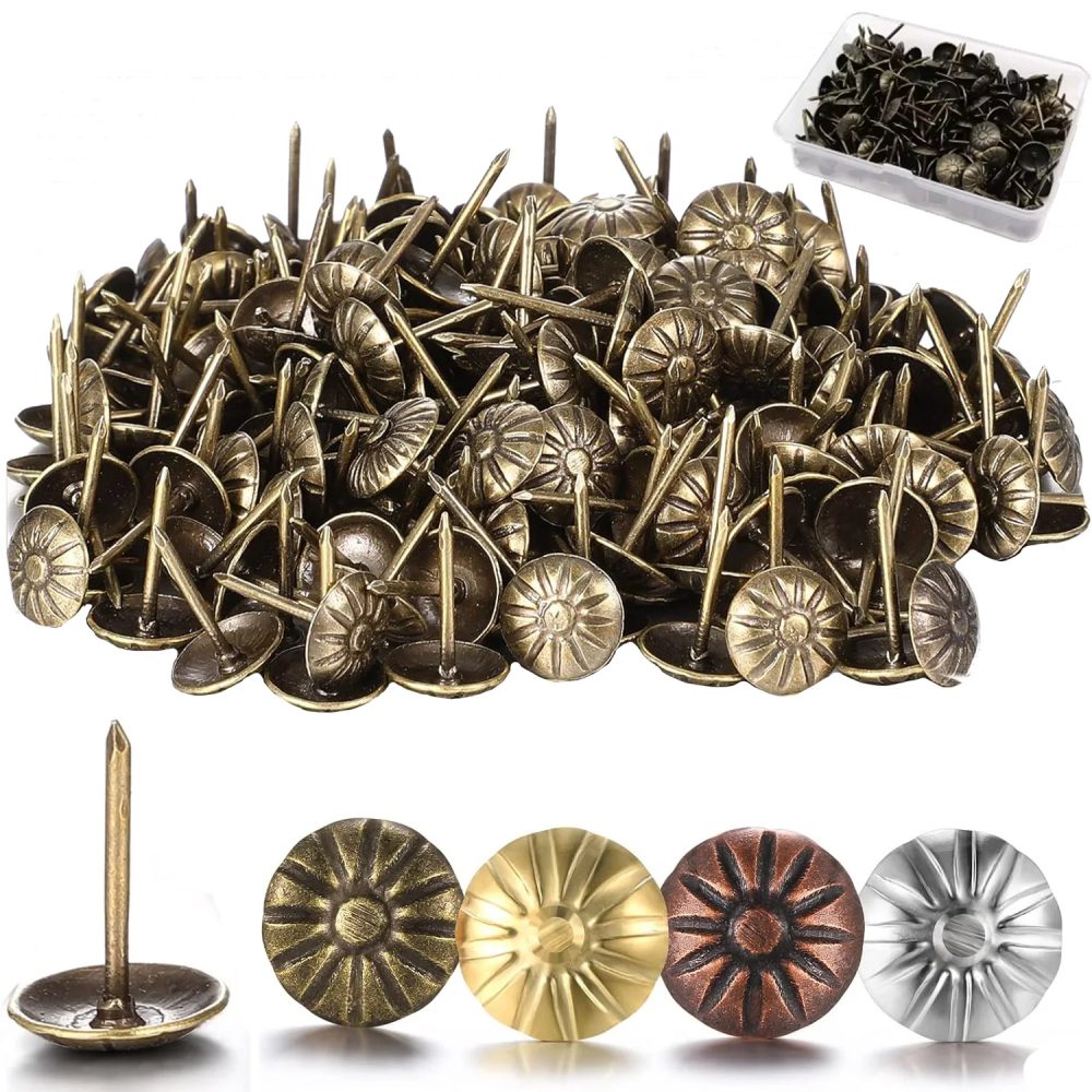 100 Stück Durchmesser 11 mm Holzschmuck Geschenk Weinkiste Box Sofa Dekorative Reißzwecke Polsternägel Nagel Reißzwecken Türnagel Box Pack