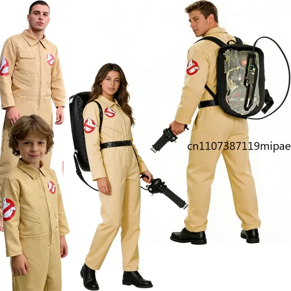 NEUE GhostBusters Halloween-Kostüme Cosplay für Männer Erwachsene Frauen Ghost Busters Overalls mit Proton Pack Karnevalskostüme Kleidung