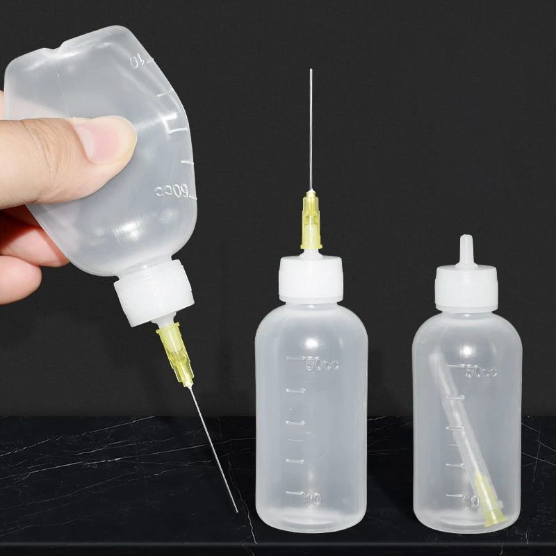 50ML Kunststoff Flüssigkeit Alkohol Flasche Für Spender Kolophonium Lot Flux Paste Für Telefon PCB Reinigung Schweißen Reparatur Werkzeuge