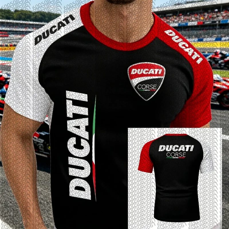 2026 Herren-T-Shirt Lässiges Kurzarm-Streetwear Beliebte Mode Leichter Outdoor-Rennanzug Motorrad für Eltern-Kind