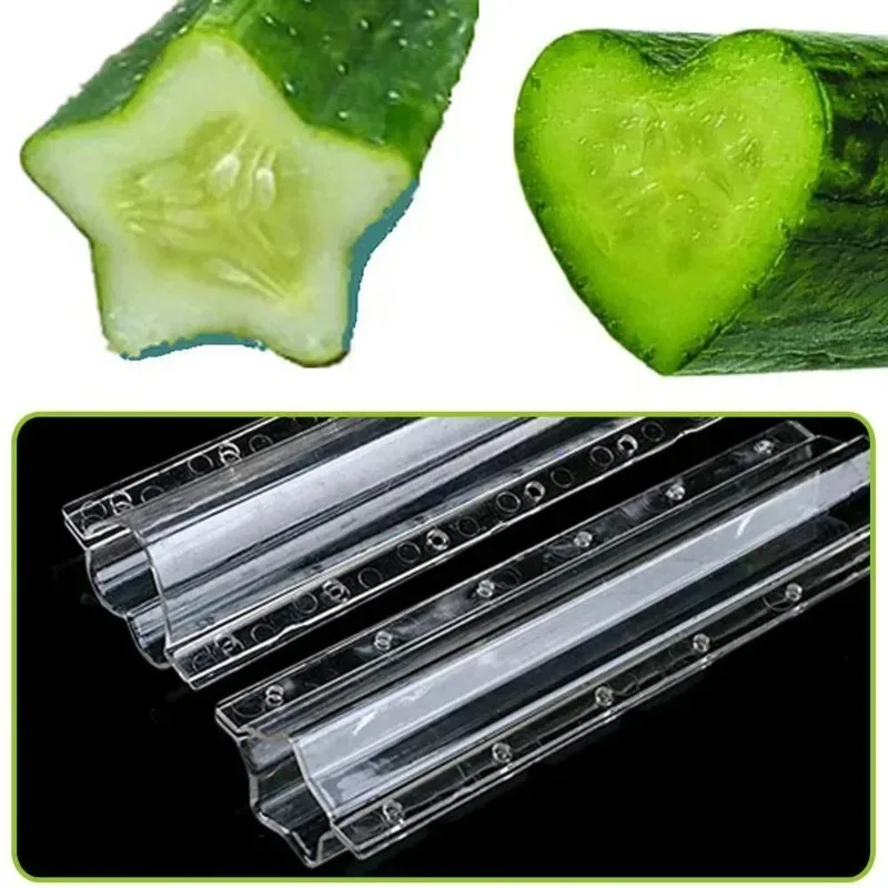 1pc Gurke Gestaltung Form Fünfzackigen Stern Form Herz-förmigen Garten Gemüse Wachstum Bilden Form Küche Kochen Werkzeuge drop