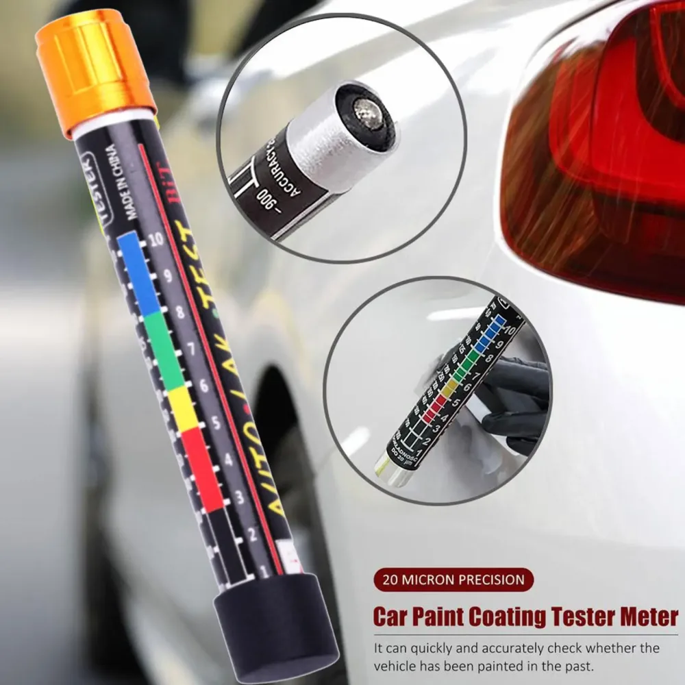 1PC Autolack Dicke Tester Gauge Autolack Autos Farbe Crash Überprüfen Test Farbe Tester Mit Magnetische Spitze Skala