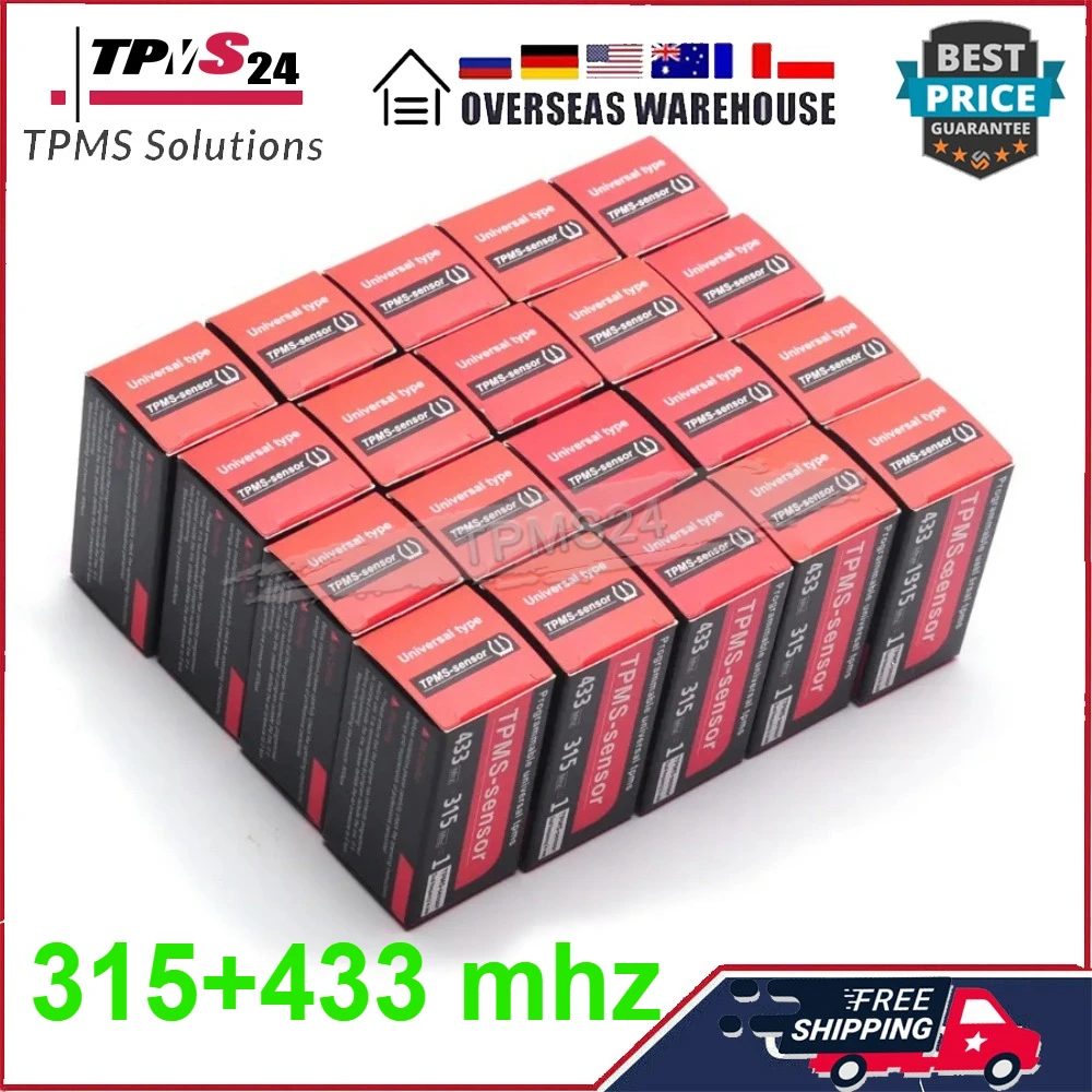 Programmierbare TPMS-Sensoren 2-in-1 433MHz+315MHz Unterstützen Programmierung mit TS501 TS508 TS601 TS608 ITS600E MK808TS MK808S-TS MP808TS