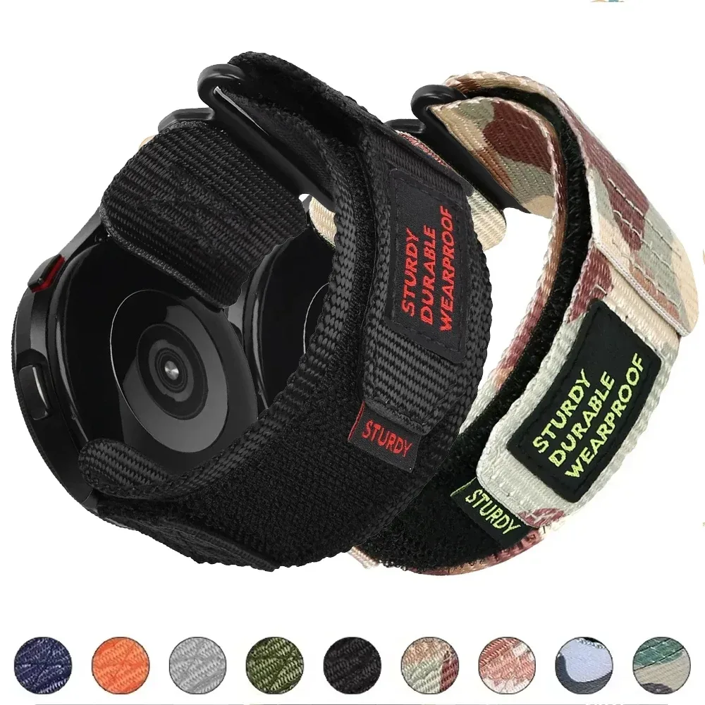 22 mm 20 mm Camouflage-Nylonarmband für Samsung Galaxy Watch 7 6 5 4 40/44 mm 6 4Classic 43 47 mm Band für Huawei Watch GT5 4Pro Band