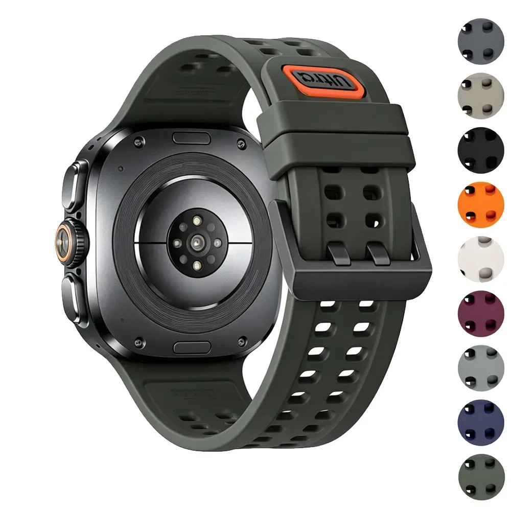 Original 1:1 Silikonarmband für Samsung Galaxy Watch Ultra 2 Armband 47mm Sport Ersatzarmband Correa Galaxy Watch 2026 Ultra