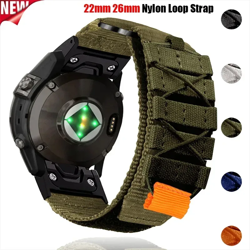 Neues Quick-Fit-Nylonarmband für Garmin Watch Fenix7 7X 6X Pro/Epix Pro Gen 2 51 mm 47 mm/Fenix6 5Plus 5XPlus 22 mm 26 mm Armband