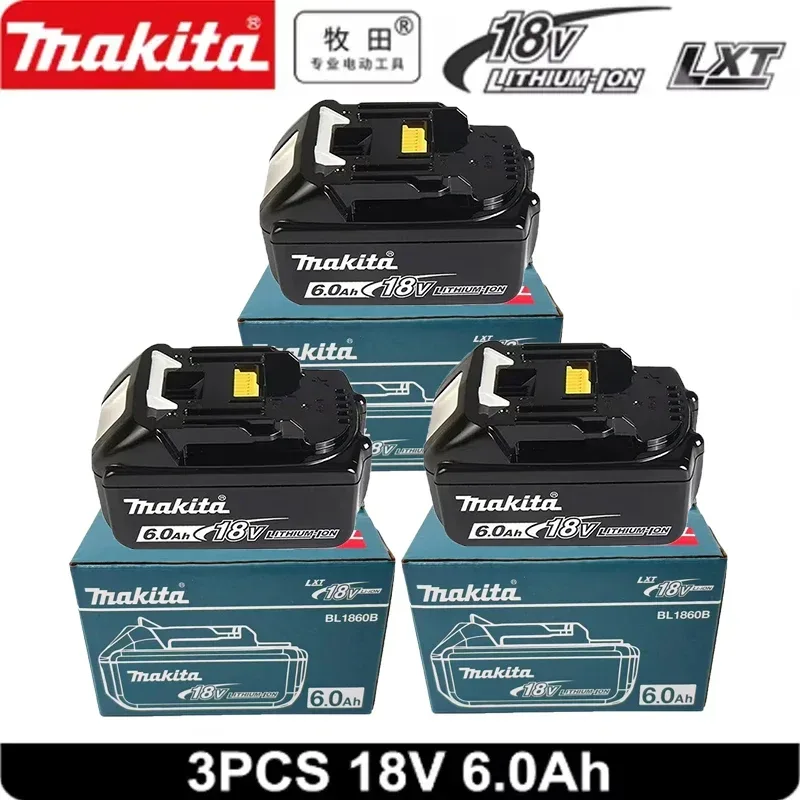 100% Original Makita 6Ah für Makita 18V Akku BL1860B BL1840 BL1830B BL1850B BL1850 BL1860 BL1815 Ersatz-Lithium-Akku