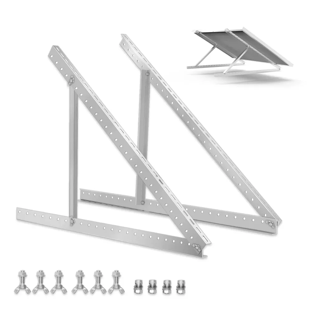 CP-SETUNO 45 Zoll verstellbare Solarpanel-Neighalterungen unterstützen bis zu 100 W bis 500 Watt Solarpanel für jede flache Oberfläche, Dach, Wohnmobile