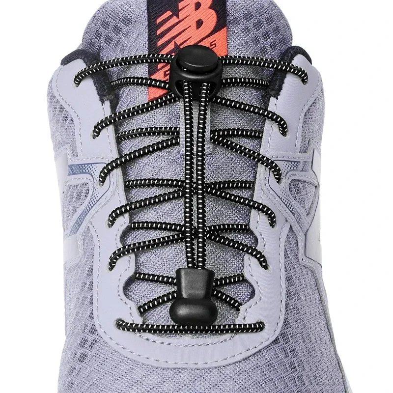 1 Paar elastische Schnürsenkel ohne Binden für Sneaker, schnell dehnbare Schnürsenkel mit Verschluss, runde Gummi-Schnürsenkel für einfache Anpassung