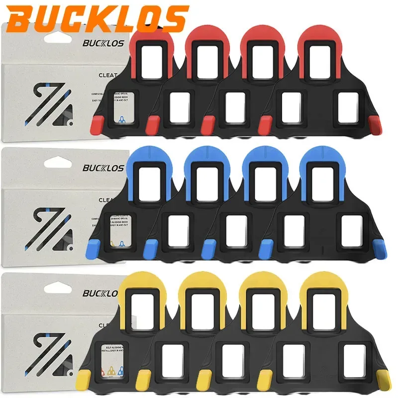 BUCKLOS Fahrrad selbstsichernde Pedalklampe für SPD SL Rennrad-Stollen Langlebige Fahrradschuhklampe Klickpedalklampen für SH11