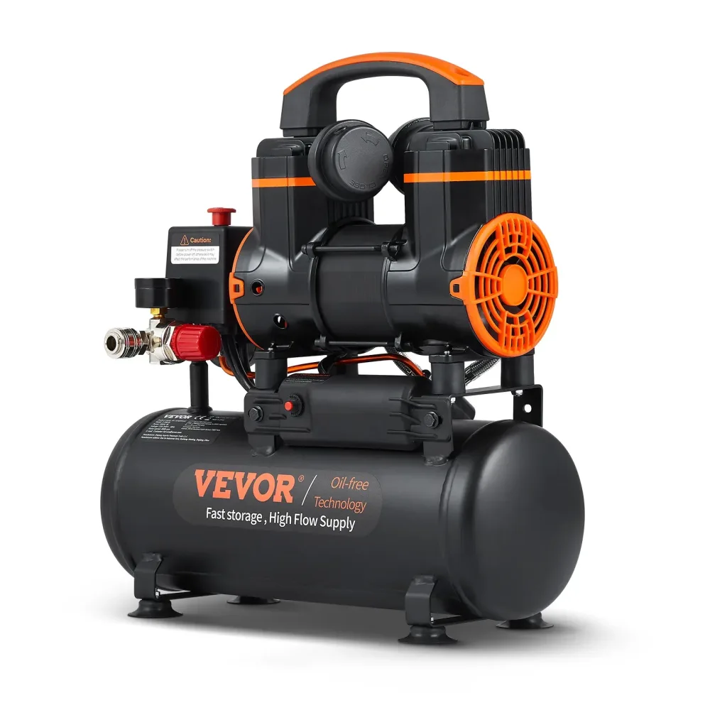 SucceBuy Luftkompressorpumpe, 900 W, 1450 W, 1800 W, leiser, ölfreier tragbarer Kompressor zur Reparatur von Reifenaufpumpen, Flüsterkompressor