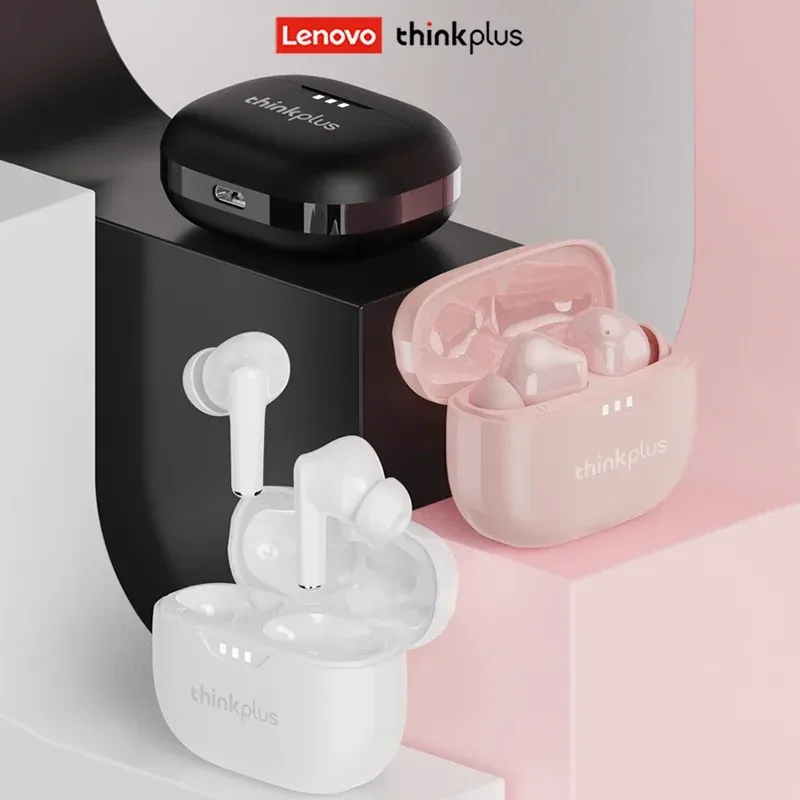 2026 Original Lenovo Kopfhörer Kabellos Bluetooth 5.3 Kopfhörer HiFi Stereo Geräuschunterdrückung Sport-Ohrhörer Touch-Steuerung Neues Geschenk