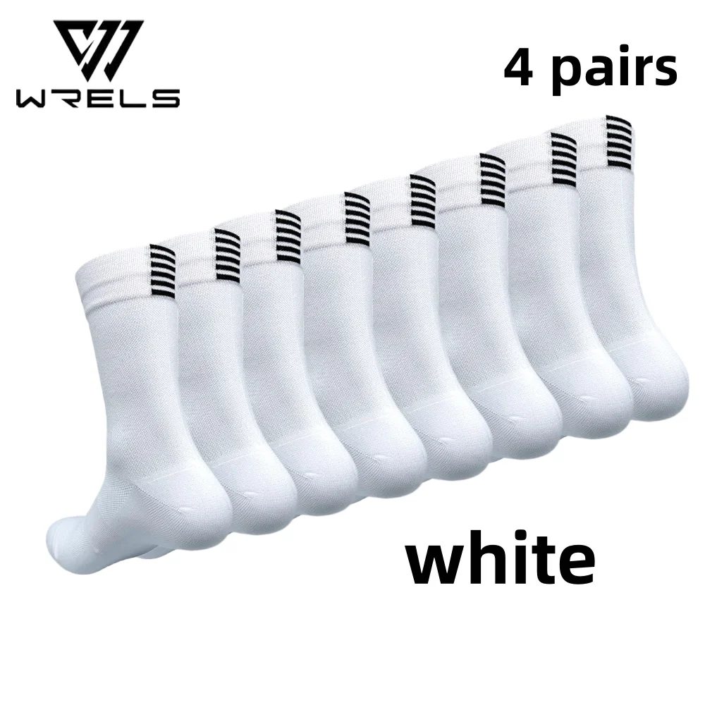 4 Paar Fahrradsocken zum Laufen, schnell trocknend, mittlerer Zylinder, für Männer und Frauen, Sport, Fitness im Schlauch