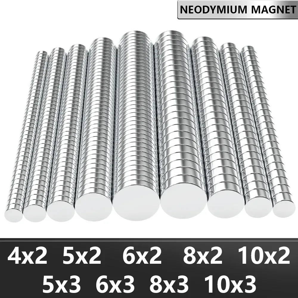 4x2 5x2 6x2 6x3 10x2 10x3mm N35 Superstarker Neodym-Magnet Runder NdfeB Leistungsstarker Permanentmagnet imanes Kühlschrankmagnet