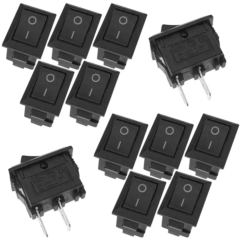 5/20/100Pcs KCD1 15*21mm 2Pin ON-OFF Boot-form Schalter 10*15mm Snap-in Rocker Schalter KCD Schalter