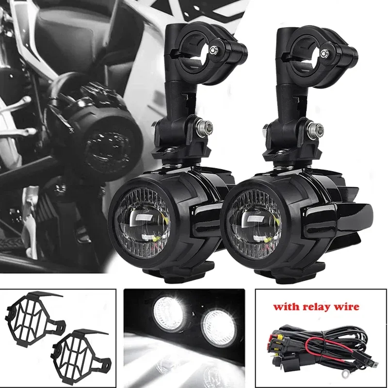 E9-zertifizierte Motorrad-LED-Zusatzscheinwerfer 40W 6000K Nebelscheinwerfer Passend für R1250GS ADV F800GS MT07 MT09 R1200GS K1600