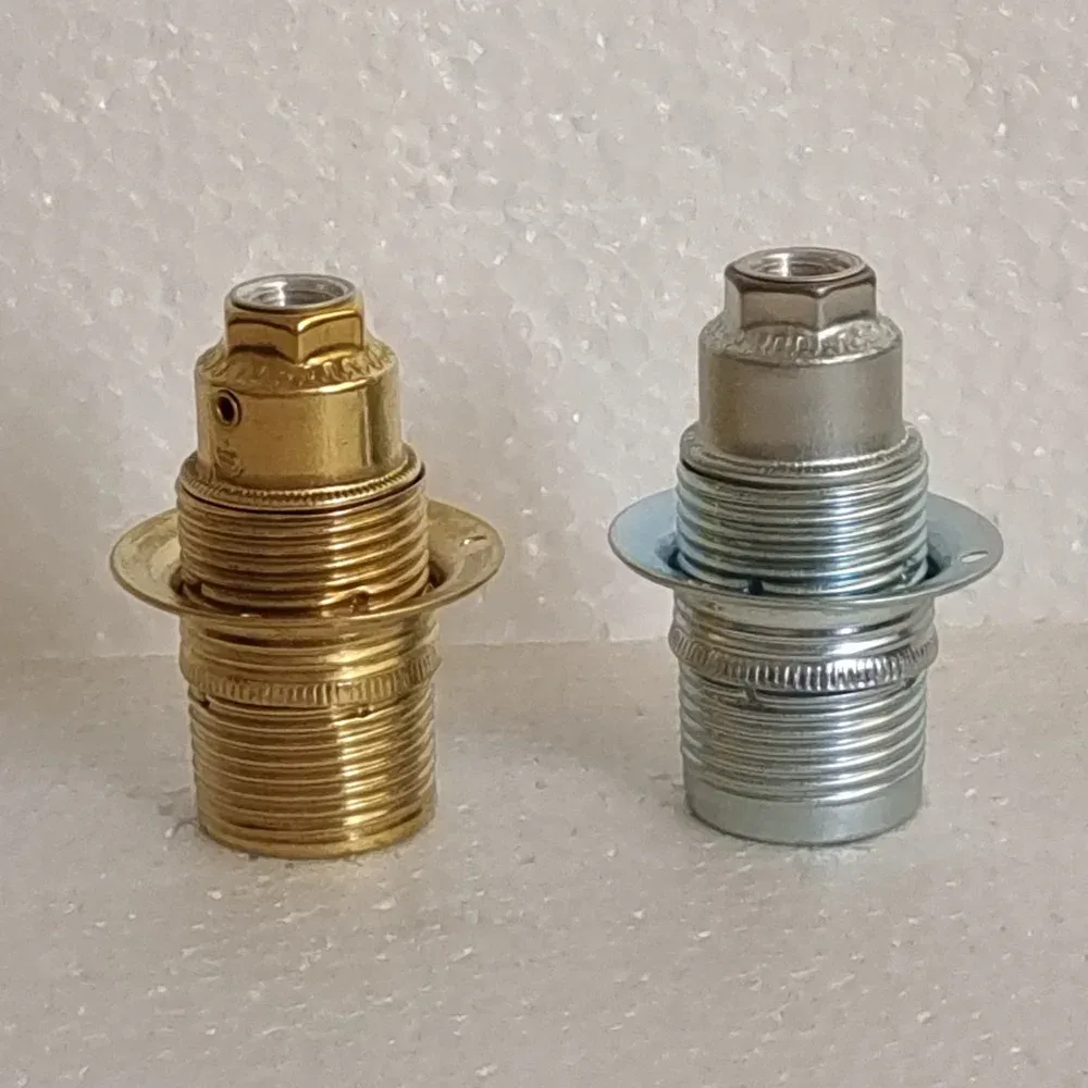 E14 Vintage LED Lampenfassung DIY Industrie Pendelleuchte Lampensockel mit Ring Retro Schraubsockel Fitting Adapter Lampenfassung